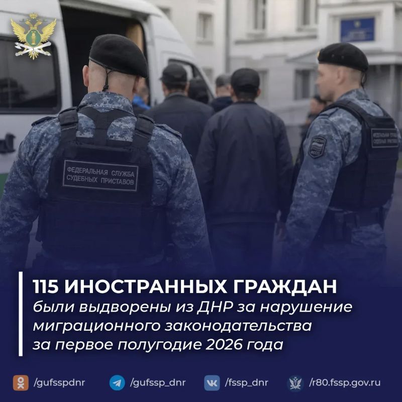 За первое полугодие 2026 года из ДНР выдворили 115 иностранных граждан