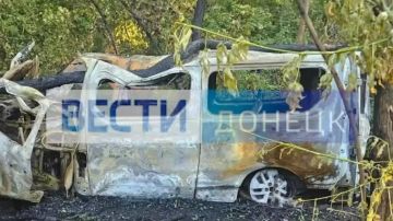 Подросток и водитель погибли при атаке БПЛА на микроавтобус из Абхазии, возвращавшийся в Донецк