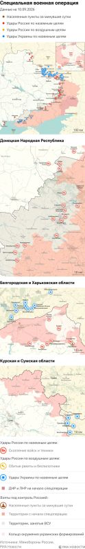 Карта спецоперации Вооруженных сил России на Украине на 10.09.2026