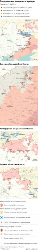 Карта спецоперации Вооруженных сил России на Украине на 21.09.2026