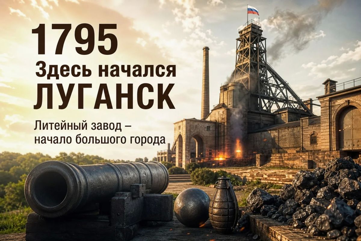 В 1795 году Екатерина II подписала Указ «Об устроении литейного завода в Донецком уезде при речке Лугани...» . На важное дело выделили 715 733 рубля, оставшихся от вооружения Черноморского флота