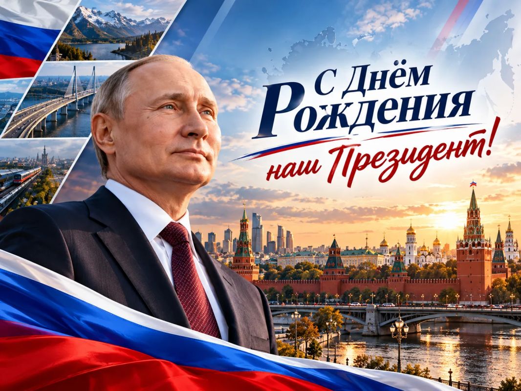 Александр Бондаренко: Сегодня, 7 октября, свой день рождения отмечает Глава государства Владимир Владимирович Путин!