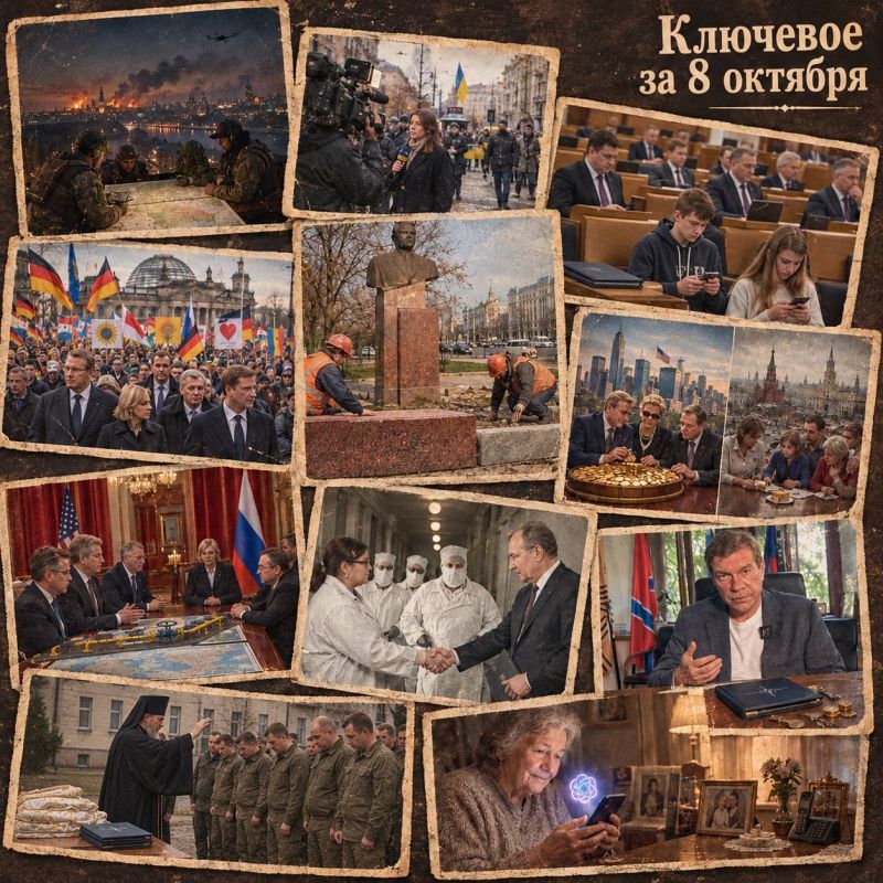 Олег Царёв: Ключевое за 8 октября. . Сводка ночных ударов по РФ и Украине, новости с фронта и видеосводка