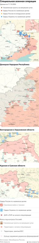 Карта спецоперации Вооруженных сил России на Украине на 11.10.2026
