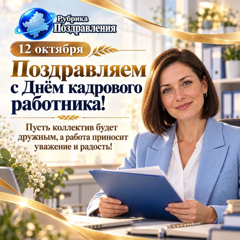 12 октября — поздравляем с Днём кадрового работника!